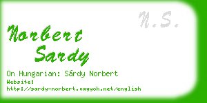 norbert sardy business card