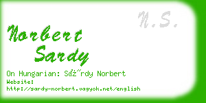 norbert sardy business card